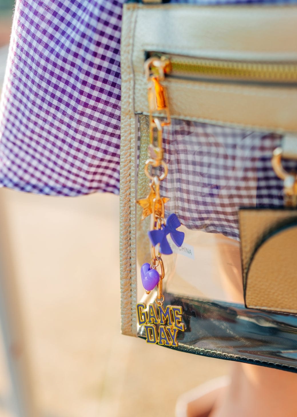 Purple & Gold Gameday Keychain
