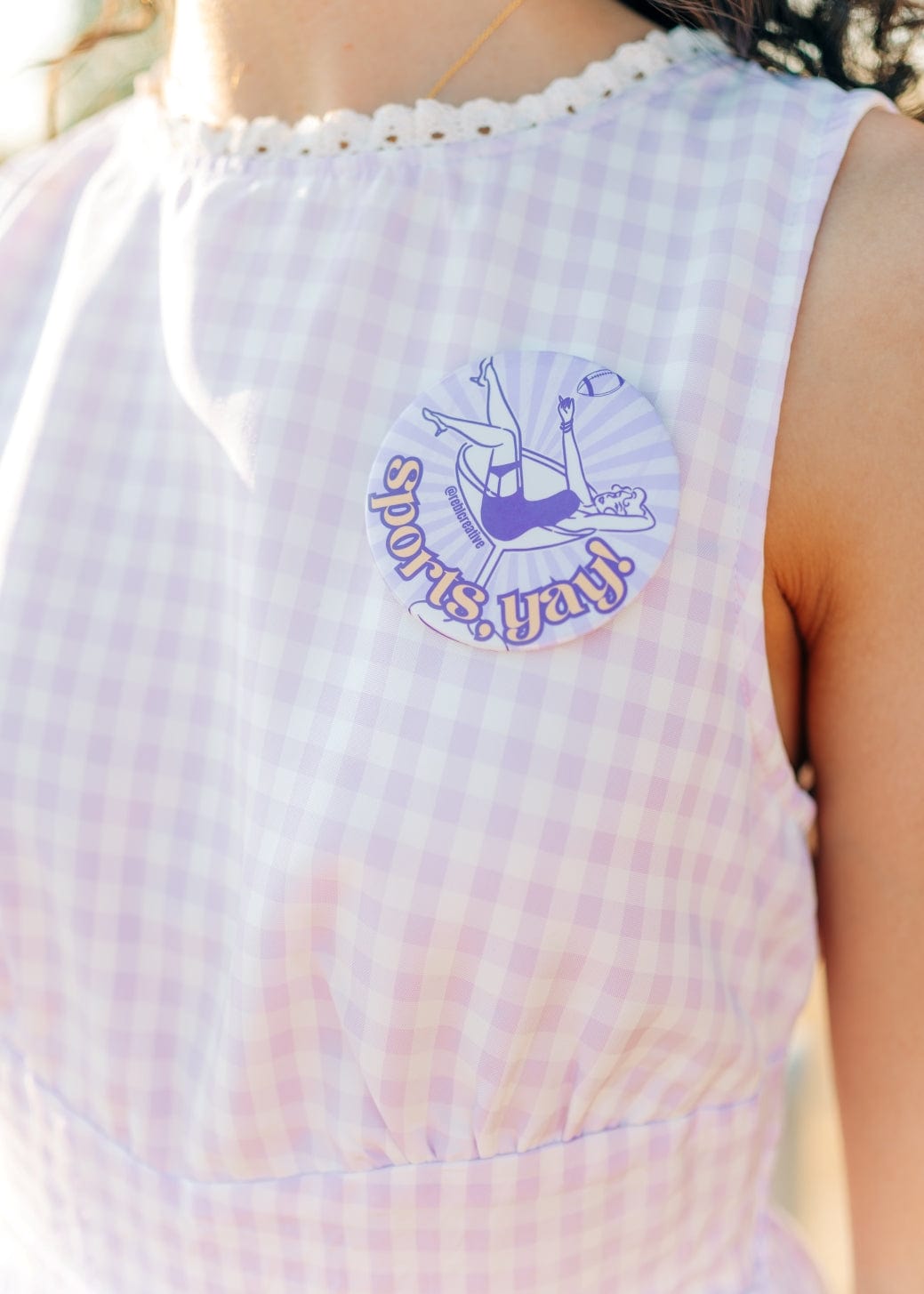 Purple Sports. Yay Gameday Button