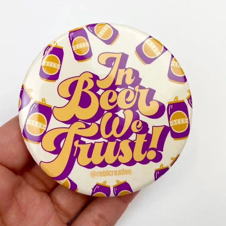 In Beer We Trust Gameday Button - Image 3