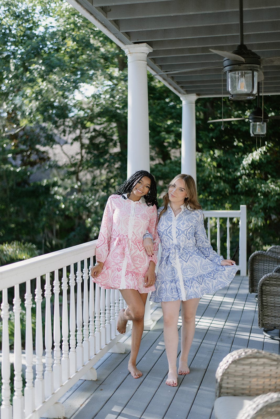 Pink Embroidered Button Up Dress - Image 3