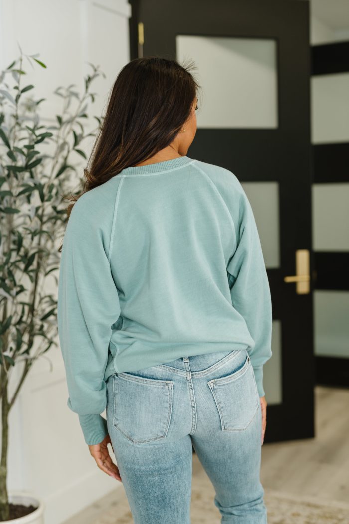 For the Experience Relaxed Pullover in Ash Blue - Image 5