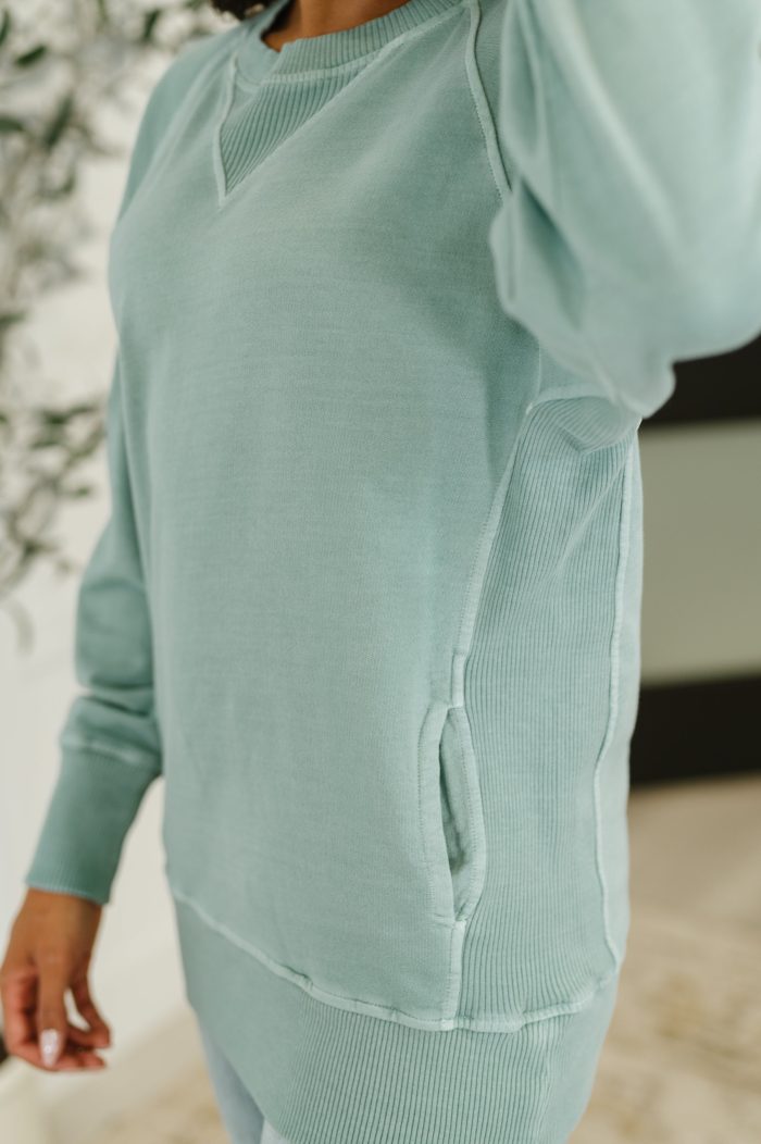 For the Experience Relaxed Pullover in Ash Blue - Image 2